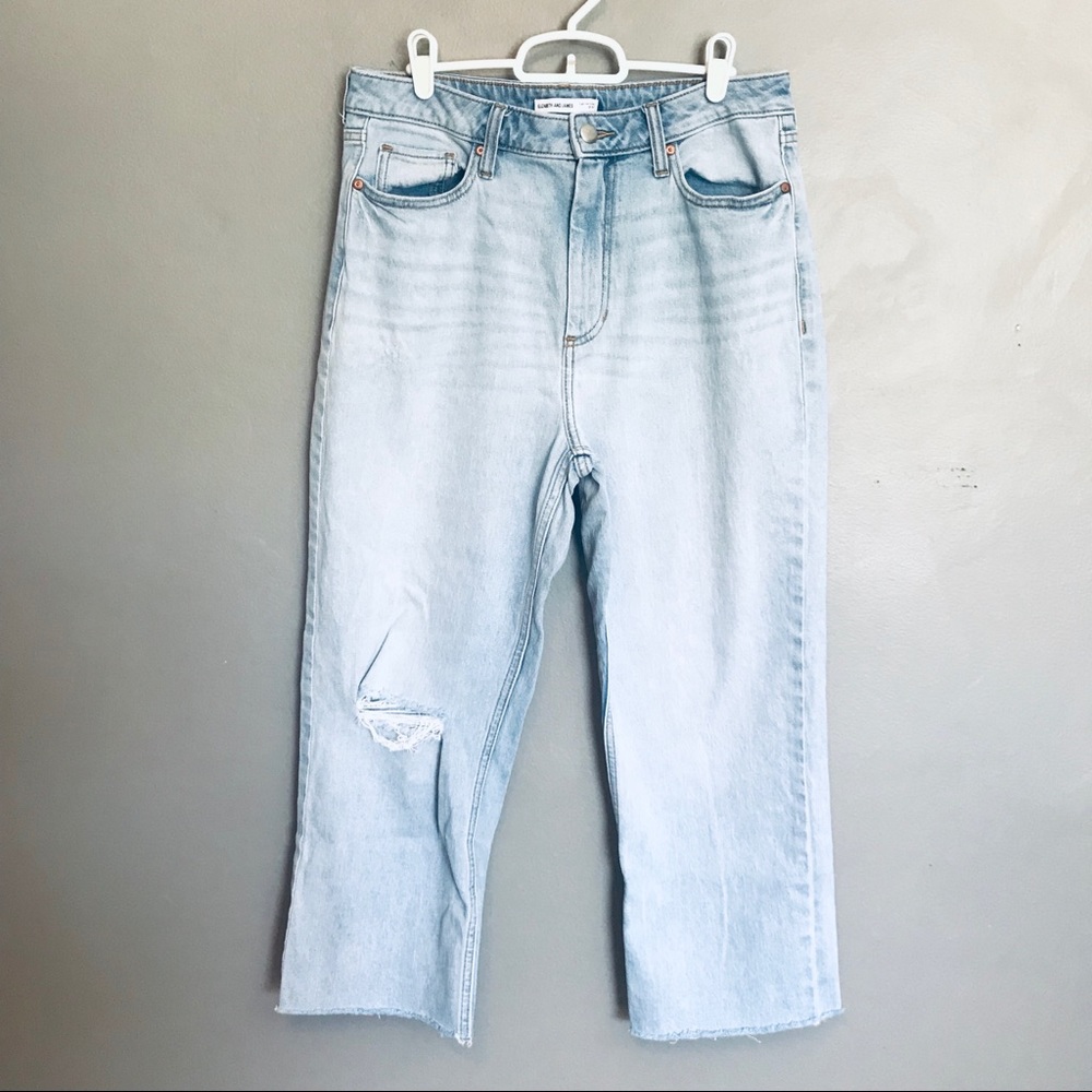 Elizabeth and James high rise crop light wash jean